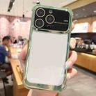 For iPhone 14 Pro Max Four-corner Shockproof TPU Phone Case with Lens Film(Green) - 1