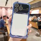 For iPhone 14 Pro Max Four-corner Shockproof TPU Phone Case with Lens Film(Blue) - 1