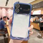 For iPhone 12 Four-corner Shockproof TPU Phone Case with Lens Film(Blue) - 1