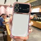 For iPhone 12 Four-corner Shockproof TPU Phone Case with Lens Film(Rose Gold) - 1