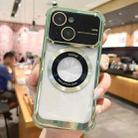 For iPhone 14 Plus MagSafe Shockproof TPU Phone Case with Lens Film(Green) - 1