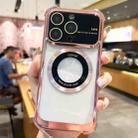 For iPhone 13 Pro Max MagSafe Shockproof TPU Phone Case with Lens Film(Rose Gold) - 1
