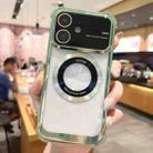 For iPhone 12 MagSafe Shockproof TPU Phone Case with Lens Film(Green) - 1