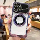 For iPhone 11 Pro Max MagSafe Shockproof TPU Phone Case with Lens Film(Purple) - 1