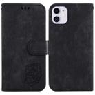 For iPhone 11 Little Tiger Embossed Leather Phone Case(Black) - 1