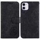 For iPhone 11 Little Tiger Embossed Leather Phone Case(Black) - 1