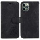 For iPhone 11 Pro Max Little Tiger Embossed Leather Phone Case(Black) - 1