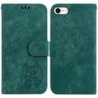 For iPhone 7 / 8 / SE 2022 / 2020 Little Tiger Embossed Leather Phone Case(Green) - 1