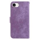 For iPhone SE 2024 Little Tiger Embossed Leather Phone Case(Purple) - 3