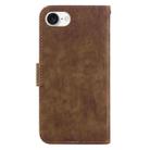 For iPhone SE 2024 Little Tiger Embossed Leather Phone Case(Brown) - 3