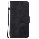 For iPhone SE 2024 Little Tiger Embossed Leather Phone Case(Black) - 2