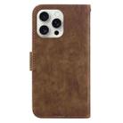 For iPhone 16 Pro Max Little Tiger Embossed Leather Phone Case(Brown) - 3