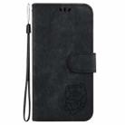 For iPhone 16 Pro Max Little Tiger Embossed Leather Phone Case(Black) - 2