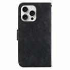 For iPhone 16 Pro Little Tiger Embossed Leather Phone Case(Black) - 3