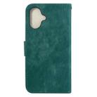 For iPhone 16 Plus Little Tiger Embossed Leather Phone Case(Green) - 3