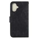 For iPhone 16 Plus Little Tiger Embossed Leather Phone Case(Black) - 3