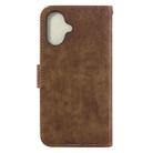 For iPhone 16 Little Tiger Embossed Leather Phone Case(Brown) - 3