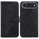 For iPhone 17 Air Little Tiger Embossed Leather Phone Case(Black) - 1