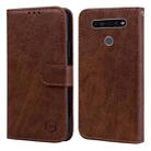 For LG K41S / K51S Skin Feeling Oil Leather Texture PU + TPU Phone Case(Brown) - 1