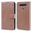 For LG K41S / K51S Skin Feeling Oil Leather Texture PU + TPU Phone Case(Champagne) - 1