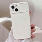 For iPhone 14 Plus Large Window Frosted TPU Phone Case(White) - 1