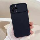 For iPhone 14 Pro Max Large Window Frosted TPU Phone Case(Black) - 1