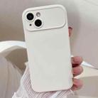 For iPhone 13 Large Window Frosted TPU Phone Case(White) - 1