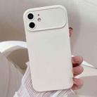 For iPhone 12 Large Window Frosted TPU Phone Case(White) - 1