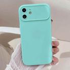 For iPhone 12 Large Window Frosted TPU Phone Case(Green) - 1