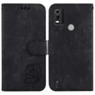 For Nokia C21 Plus Little Tiger Embossed Leather Phone Case(Black) - 1