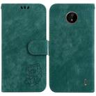 For Nokia C20 / C10 Little Tiger Embossed Leather Phone Case(Green) - 1