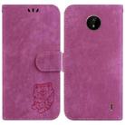 For Nokia C20 / C10 Little Tiger Embossed Leather Phone Case(Rose Red) - 1