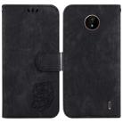 For Nokia C20 / C10 Little Tiger Embossed Leather Phone Case(Black) - 1