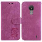 For Nokia C21 Little Tiger Embossed Leather Phone Case(Rose Red) - 1