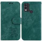 For Nokia C22 Little Tiger Embossed Leather Phone Case(Green) - 1