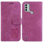 For Nokia C31 Little Tiger Embossed Leather Phone Case(Rose Red) - 1