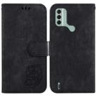 For Nokia C31 Little Tiger Embossed Leather Phone Case(Black) - 1