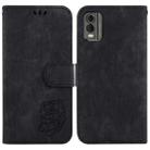 For Nokia C32 Little Tiger Embossed Leather Phone Case(Black) - 1