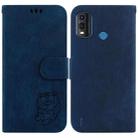 For Nokia G11 Plus Little Tiger Embossed Leather Phone Case(Dark Blue) - 1