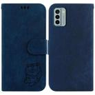 For Nokia G22 Little Tiger Embossed Leather Phone Case(Dark Blue) - 1