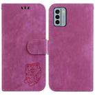 For Nokia G22 Little Tiger Embossed Leather Phone Case(Rose Red) - 1