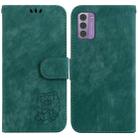 For Nokia G42 Little Tiger Embossed Leather Phone Case(Green) - 1