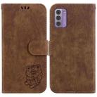 For Nokia G42 Little Tiger Embossed Leather Phone Case(Brown) - 1