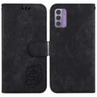 For Nokia G42 Little Tiger Embossed Leather Phone Case(Black) - 1