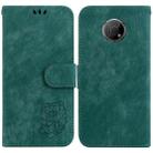 For Nokia G300 Little Tiger Embossed Leather Phone Case(Green) - 1