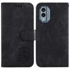 For Nokia X30 Little Tiger Embossed Leather Phone Case(Black) - 1