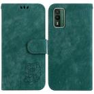 For Nokia XR21 Little Tiger Embossed Leather Phone Case(Green) - 1