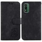 For Nokia XR21 Little Tiger Embossed Leather Phone Case(Black) - 1