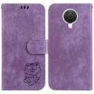 For Nokia G10 / G20 Little Tiger Embossed Leather Phone Case(Purple) - 1