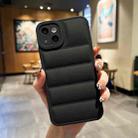 For iPhone 14 Plus Eiderdown Airbag Frosted TPU Phone Case(Black) - 1